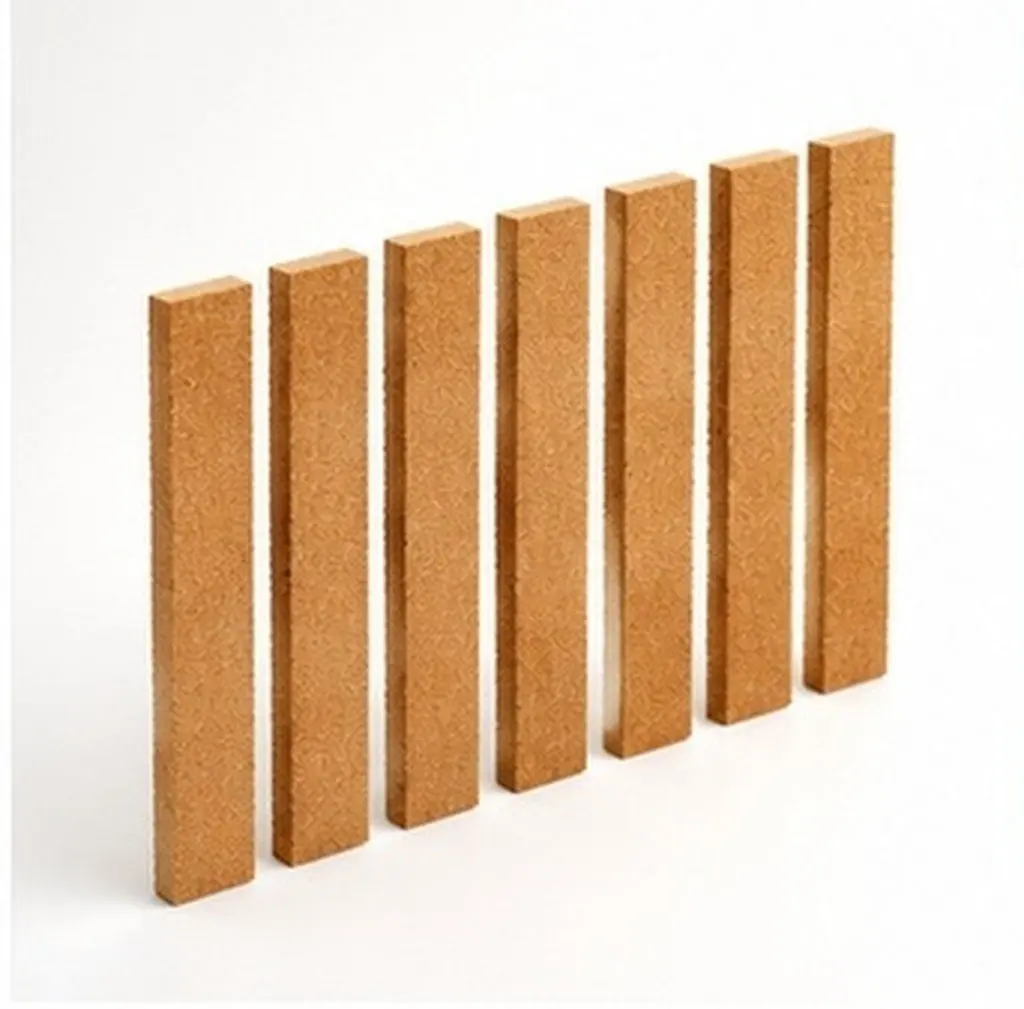8Pcs Cork Bulletin Strip Boards Natural Frameless Self Adhesive Memo Panels for Home Office Classroom Meeting Room