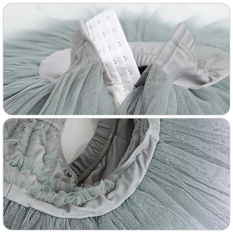 Women Ballet Tutu Skirts Teen Adult 7 Layers Swan Lake Performance Ballet Tutu Dance Practice Skirt Gradient Dance Tutu Dress