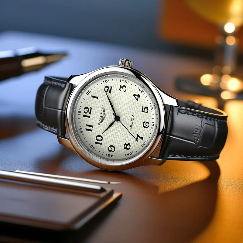 Men's Watch Luxury Business Waterproof Men's Quartz Watch Men's Leather Watch Men's Gift