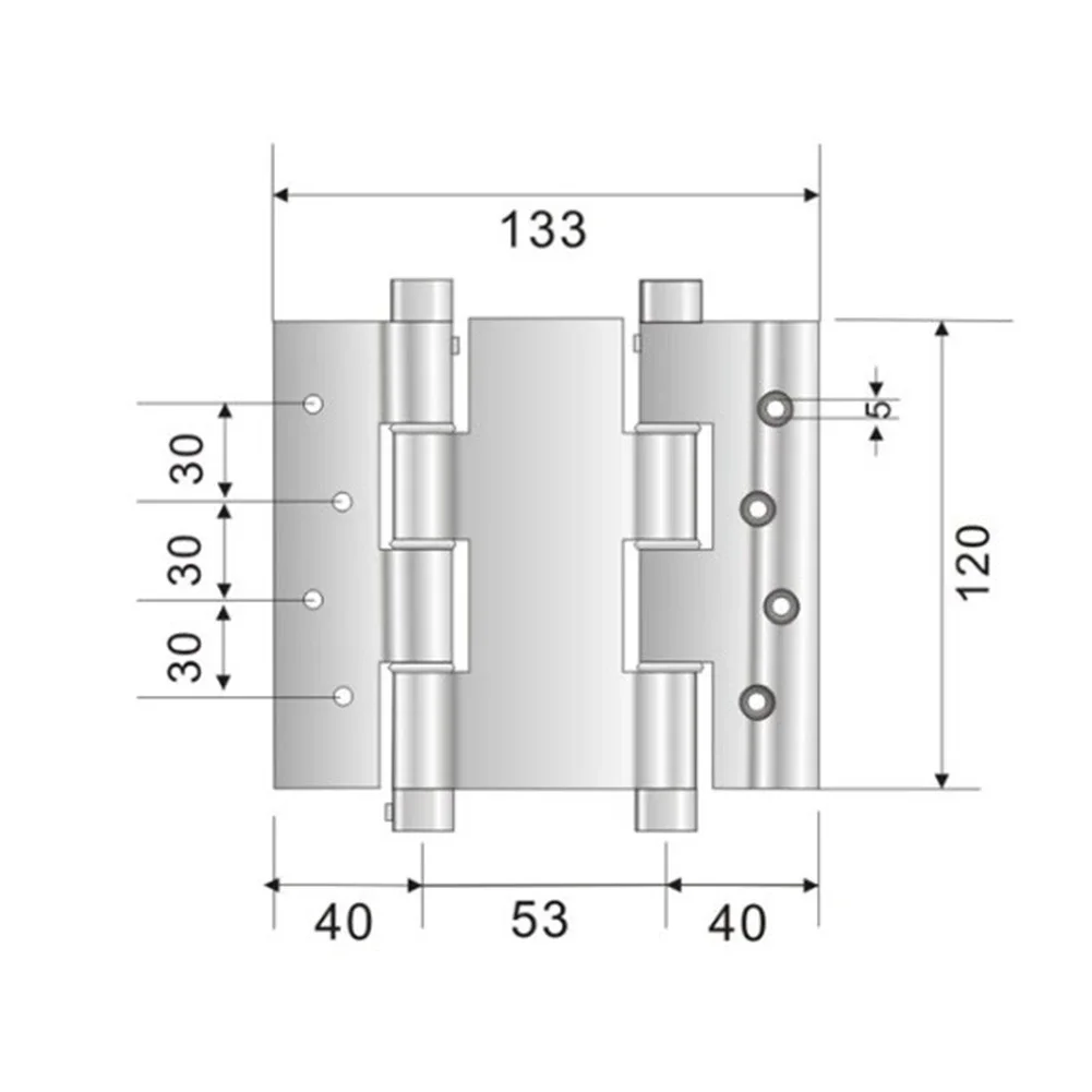 

Тяжелая дверная петля 5-дюймовая двойная дверная петля Установка двери Максимальная весовая опора 50 кг устойчивый к ржавчине материал