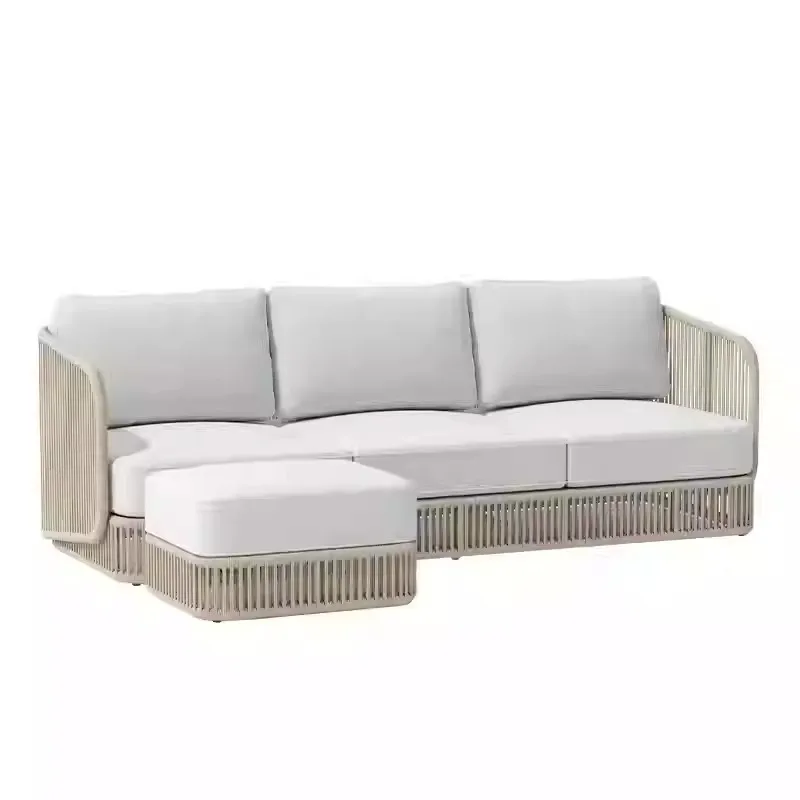 

Outdoor rattan sofa courtyard balcony sofa chair table and chair villa bed and breakfast outdoor sofa swimming pool bed
