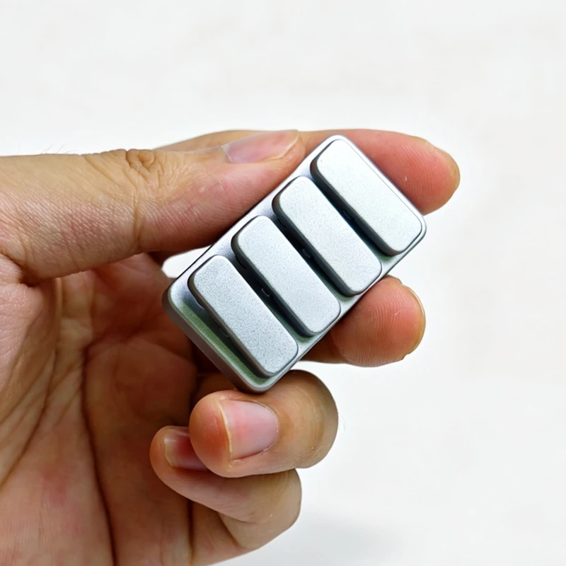 Silver Piano Key Metal  Magnetic Haptic Toys Adults Fidget Slider EDC Clicker Gifts To Relieve Stress And Anxiety ADHD ﻿ view 5