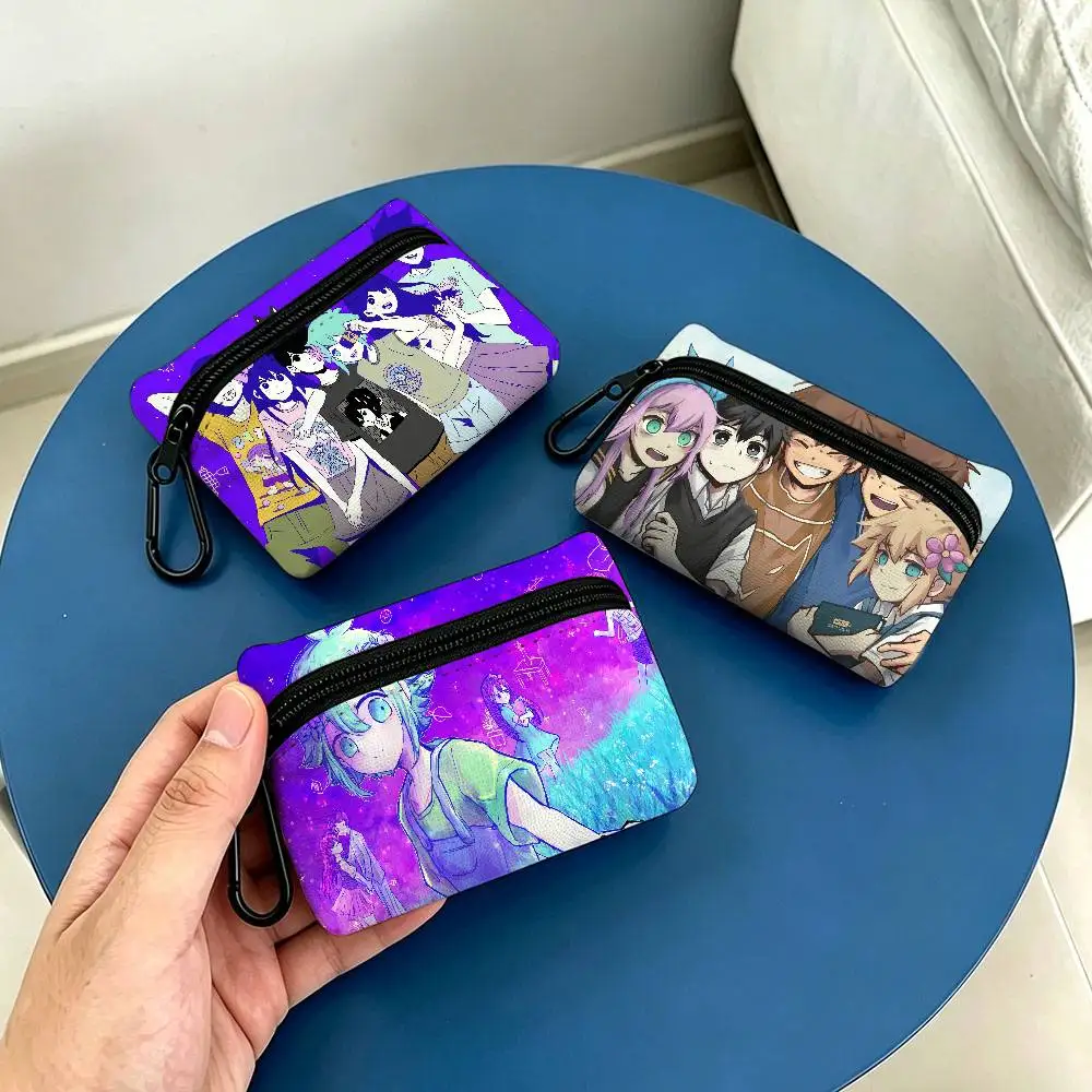 Game OMORI Lightweight Oxford Fabric Coin Purse Carabiner Hook Design Mini Card Key Organizer Bag