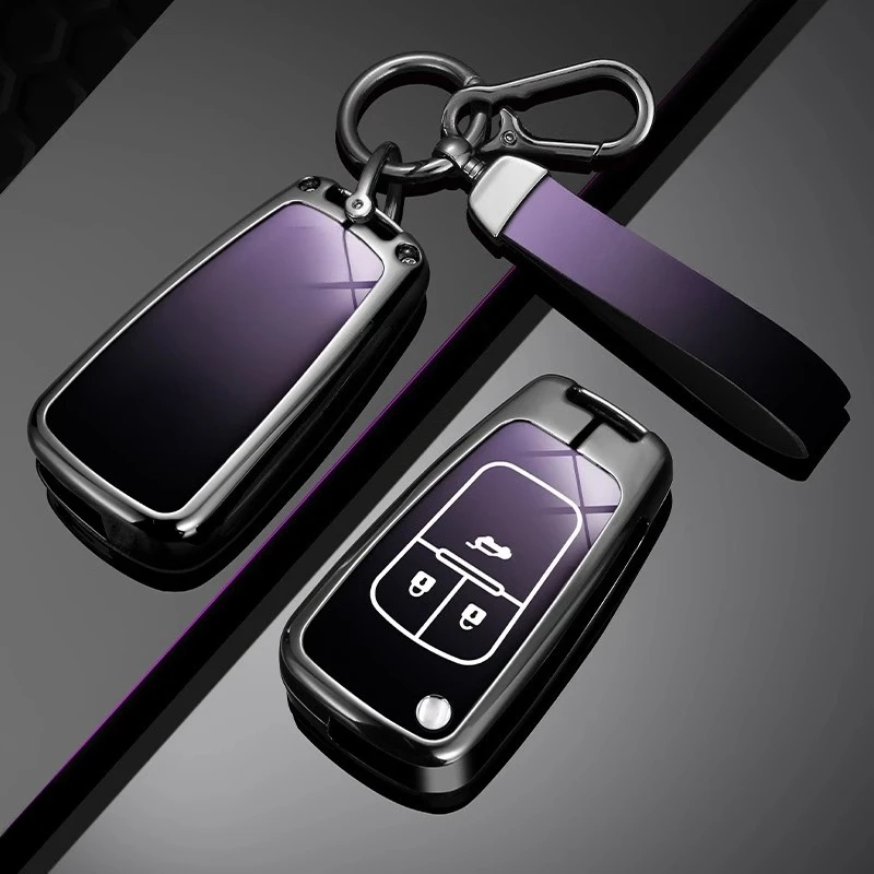 

Zinc Alloy Leather Car Key Case Cover for Chevrolet Camaro Cruze SS Sonic Spark Aveo Epica for Buick Lacrosse Encore GL8 Regal