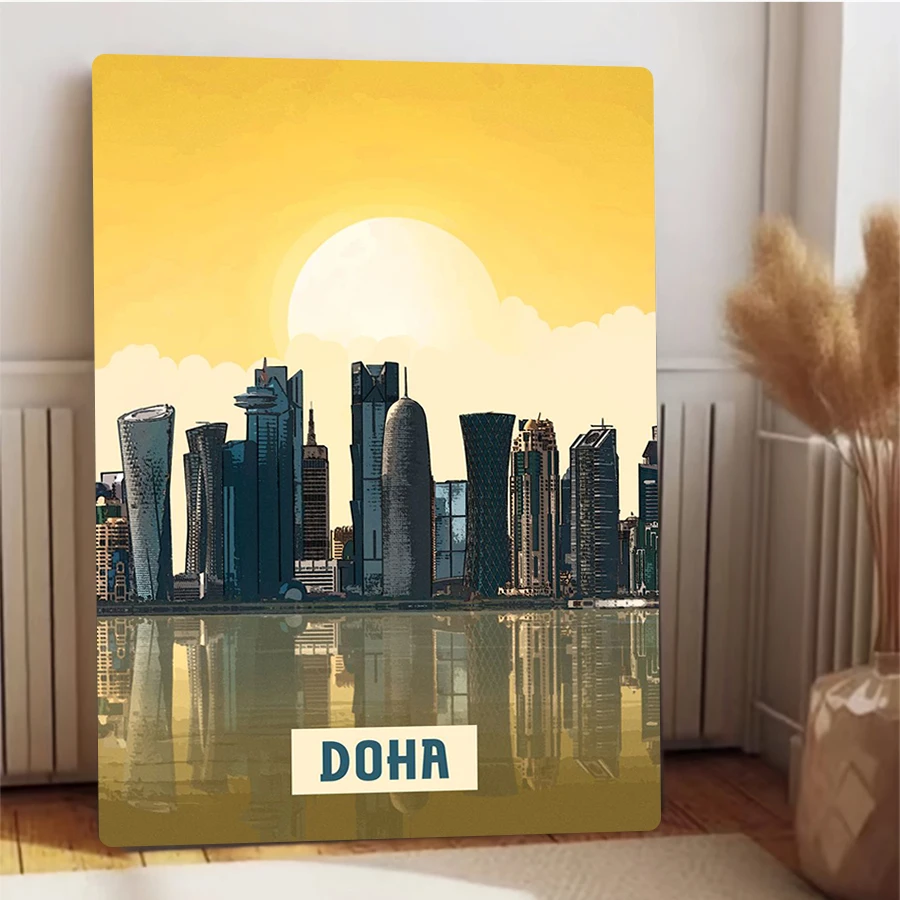 Doha Skyline Metal Wall Art Qa - Home Office Qatar recension och pris