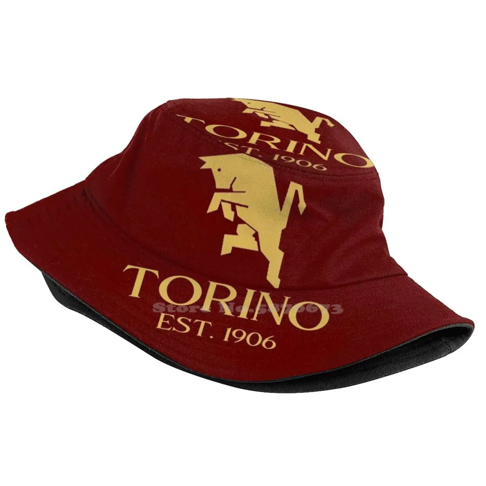 Gold Women Men Fisherman Hats Bucket Caps Fc Football Club Il Toro Turin Piemonte La Granata Vecchio Cuore Italy Italian Calcio