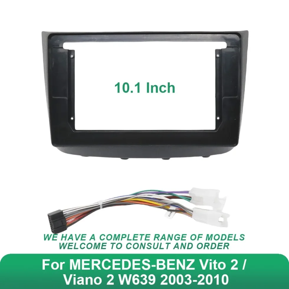 For MERCEDES-BENZ Vito 2 / Viano 2 W639 2003-2010(10.1 Inch) Car Radio Stereo Android MP5 Player 2Din Head Unit Panel Frame Trim