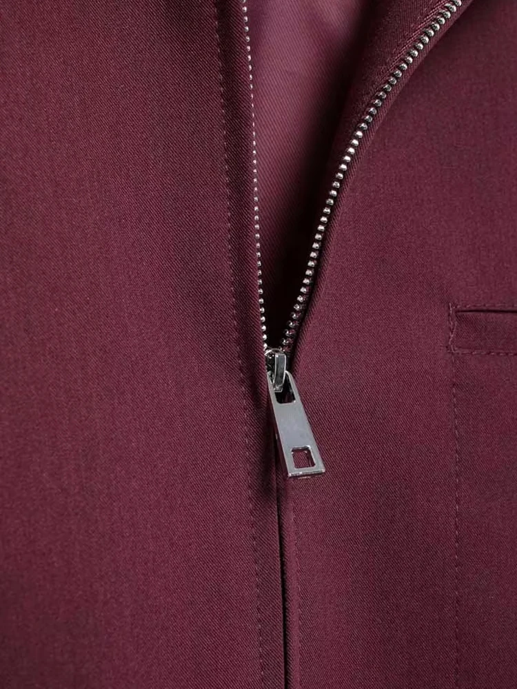 Los jack met ritszakken voor dames, jas met lange mouwen, reverskraag, vrouwelijke bovenkleding, chique tops, mode