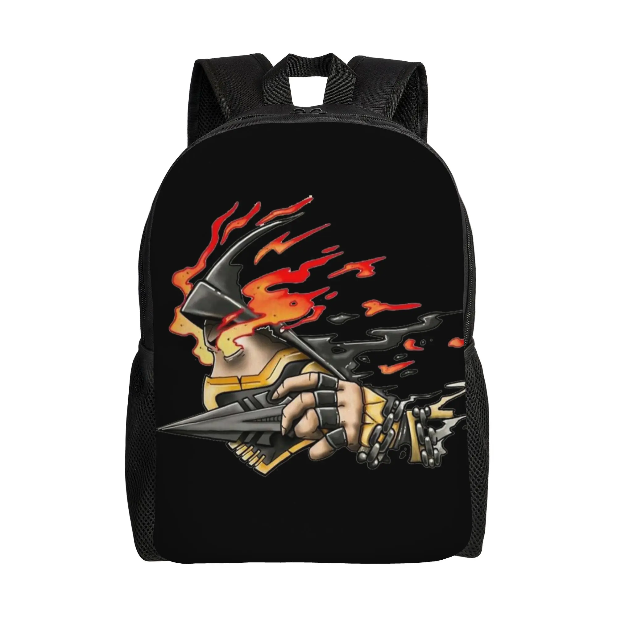 

Scorpion fire spike Mortal Kombat Backpack for Men Women Teenage High School Daypack College Shoulder Bag Outdoor