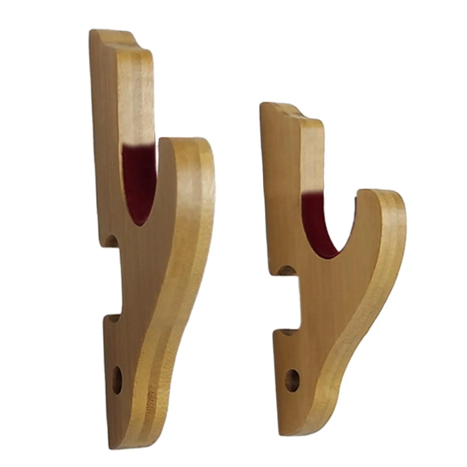 Wall Display Sword Rack Bamboo Material with Velvet Padded Hook for Wakizashi Tanto Flutes and Rods