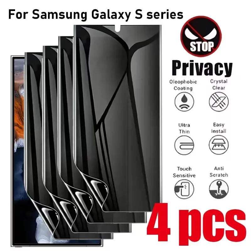 4Pcs Privacy Hydrogel Screen Protector For Samsung Galaxy S26 Ultra S25 Edge S24 S23 Plus S22 S21 Anti Spy Film