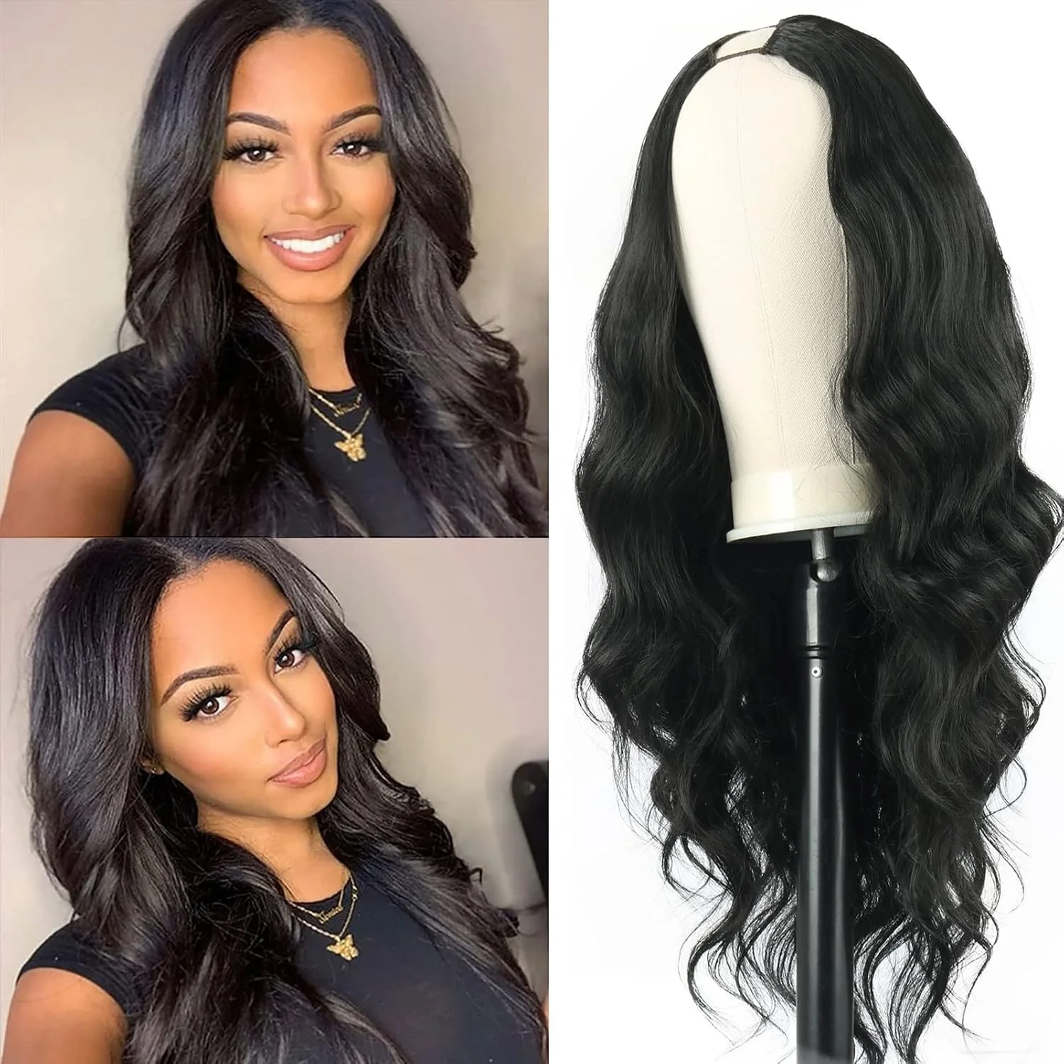 28 30 Inches Body Wave V Part Human Hair Wig 200 Density Machine Made Remy Human Hair Wig No Leave Out Minimal Shed Beginner Friendly For Women