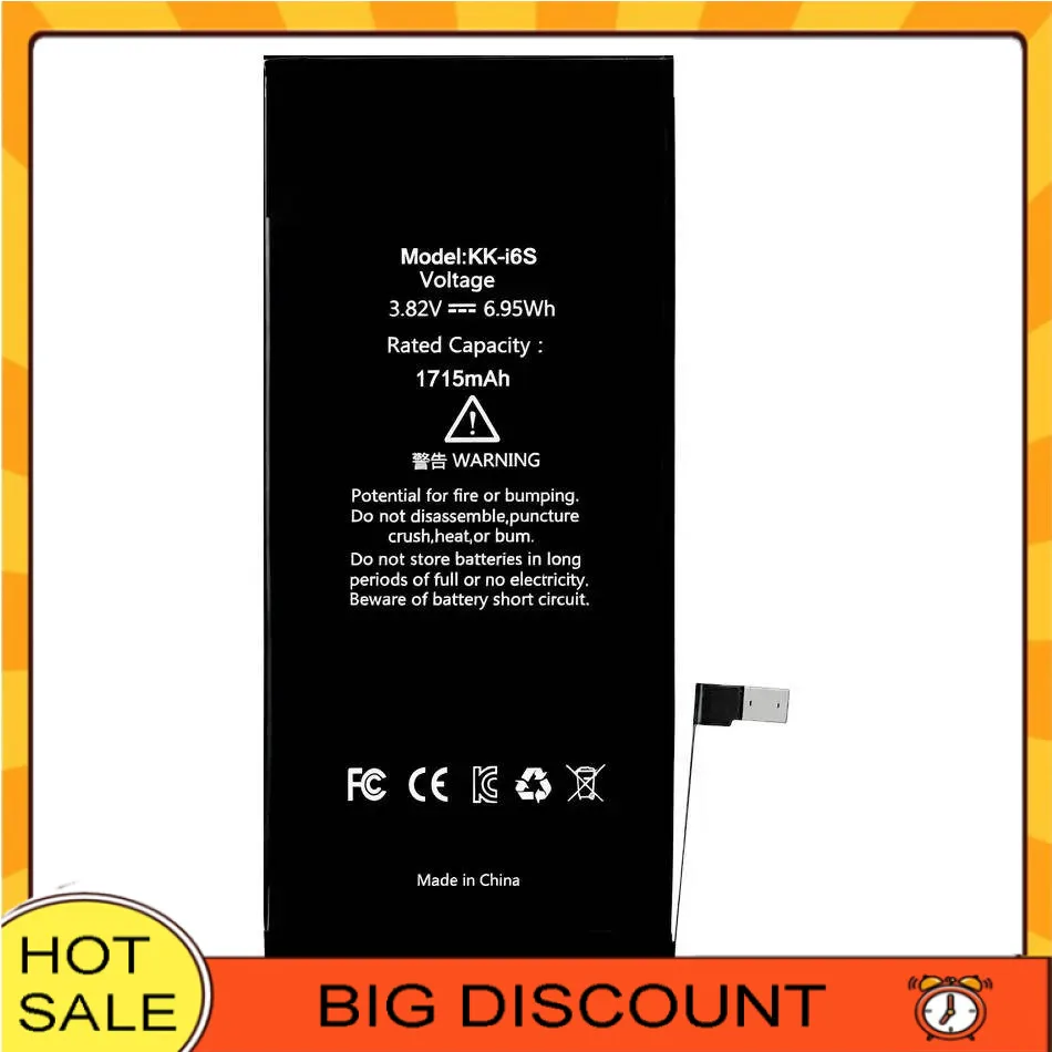 High-Efficiency Mobile Phone Battery For Apple iPhone 6S 1715mAh