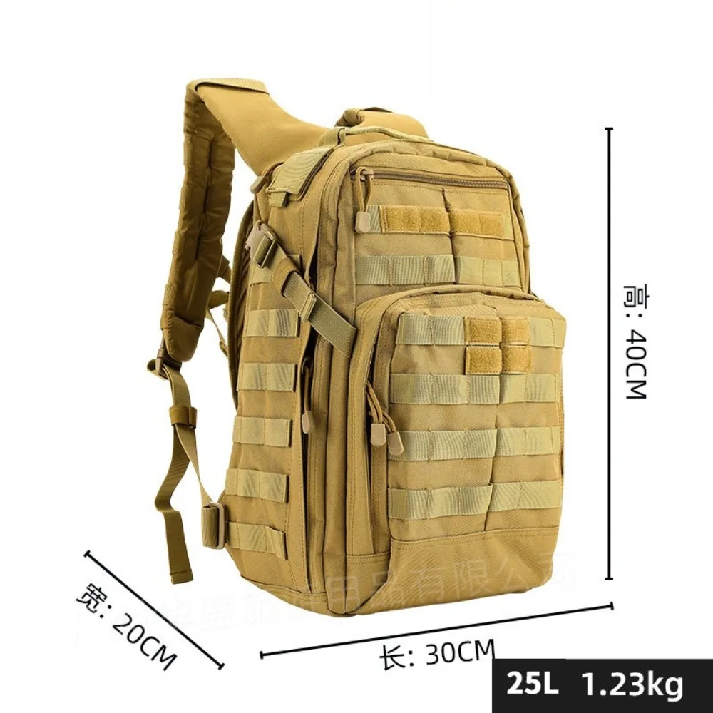 Sac à dos tactique camouflage 25L, sac à dos d'assaut militaire Molle, sac à dos de voyage de camping de randonnée étanche pour hommes et fans de l'armée en plein air