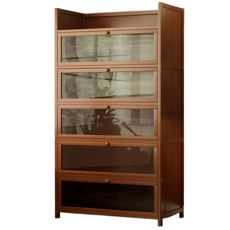 

Dust-proof bookshelf Floor-to-ceiling household living room Student door Multi-layer shelf Children's storage Simple