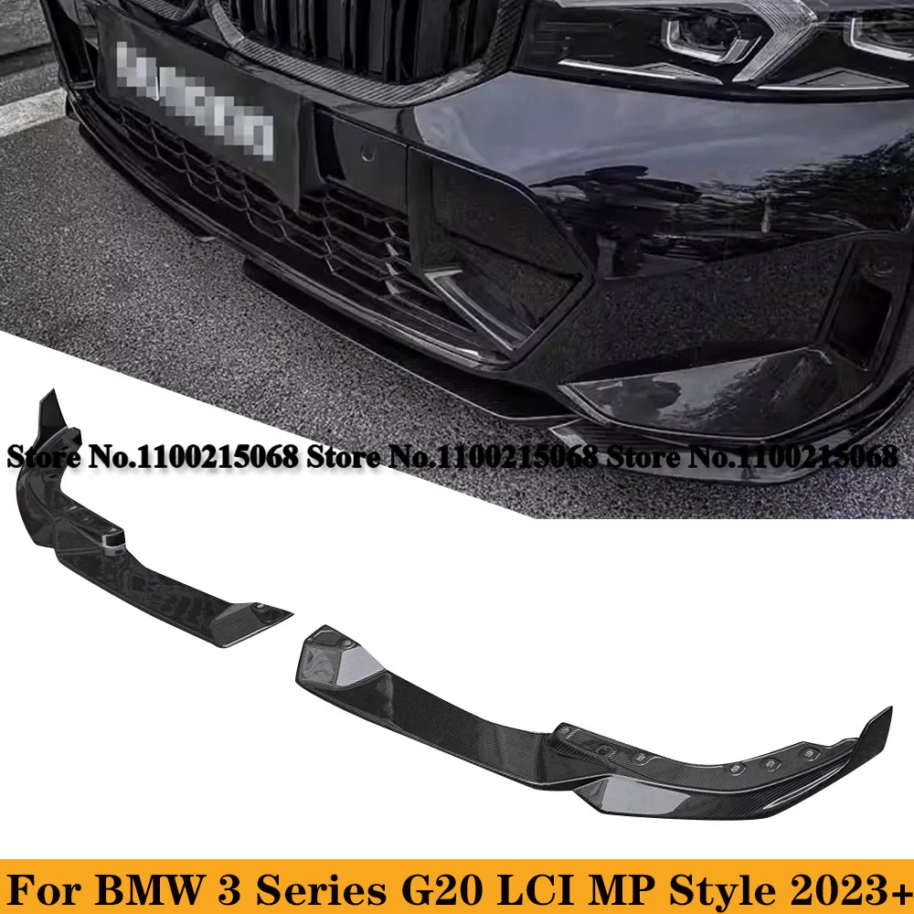 For BMW 3 Series G20 LCI Carbon Fiber Front Lip Bumper Spoiler Splitter 2023 UP Auto Tuning