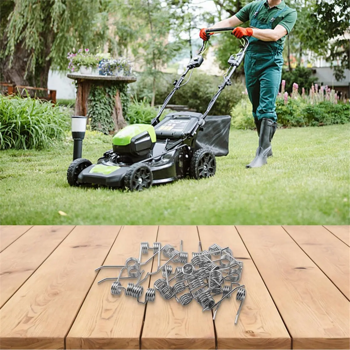 BHBL 36PCS 29272 Replacement Dethatcher Tines for Greenworks 27022 2500600G Spring Steel Excavator Compatible Lawn Mowers