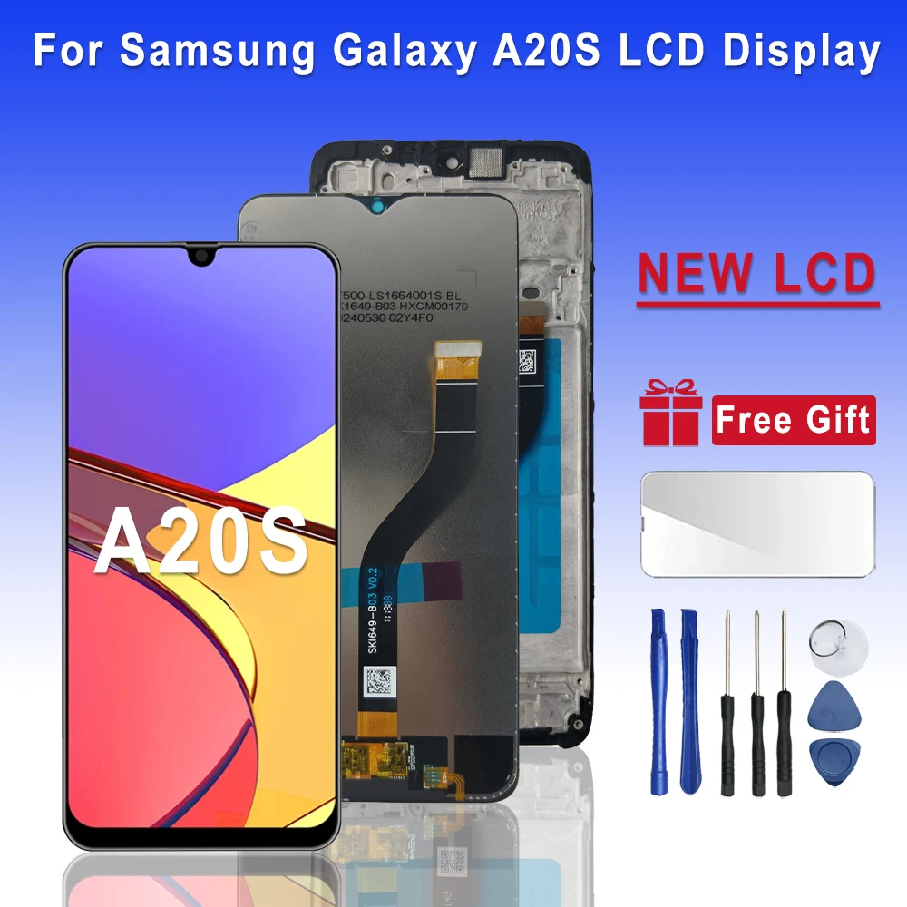 

6.5' LCD For Samsung Galaxy A20S LCD Touch Screen Digitizer Assembly Replacement Parts For Galax A20S A207 A207F LCD Display