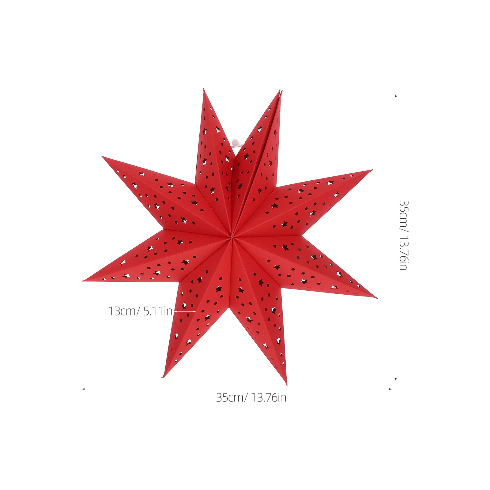 3 Buah Penutup Lentera Gantung Natal Kap Lampu Kertas Bintang Pencahayaan Dekoratif Tahan Lama untuk Rumah Pesta Liburan