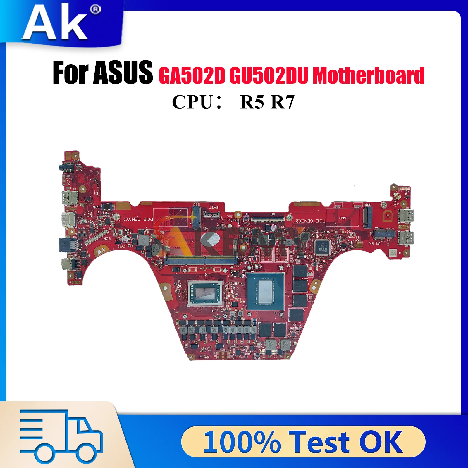 

GU502DU Материнская плата для ноутбука ASUS ROG Zephyrus M15 GU502DU GU502D GA502D Материнская плата для ноутбука с процессором R5 R7 100% tests OK stk