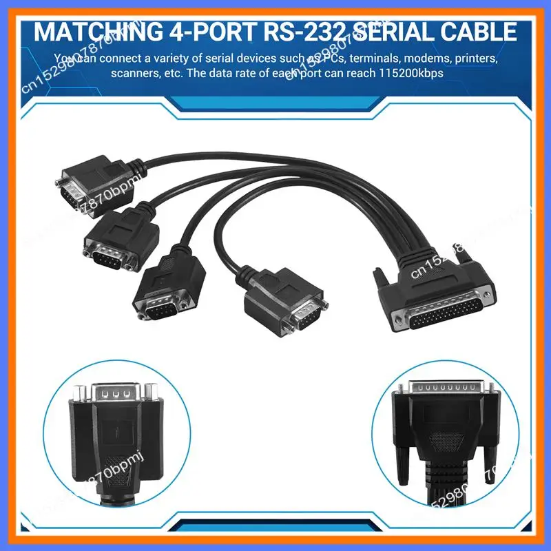 

BAAE PCI-E Карта последовательного порта Pcie к 4 последовательных порта RS232 9-контактная 4-портовая плата расширения промышленного управления AX99100 с кабелем