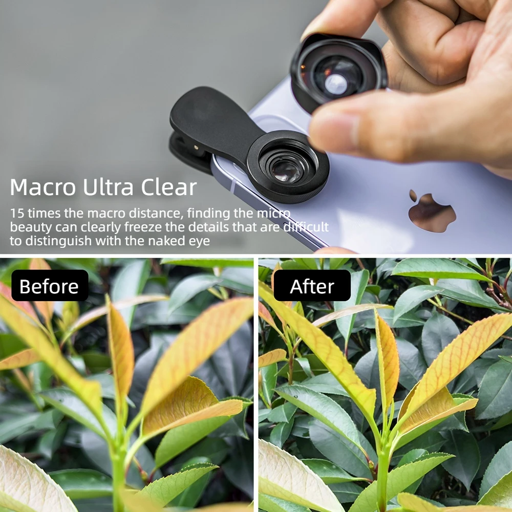 Lente macro ultra grande angular estendida 4k, para filmagem auxiliar, celular, câmera de transmissão ao vivo, acessórios para selfie