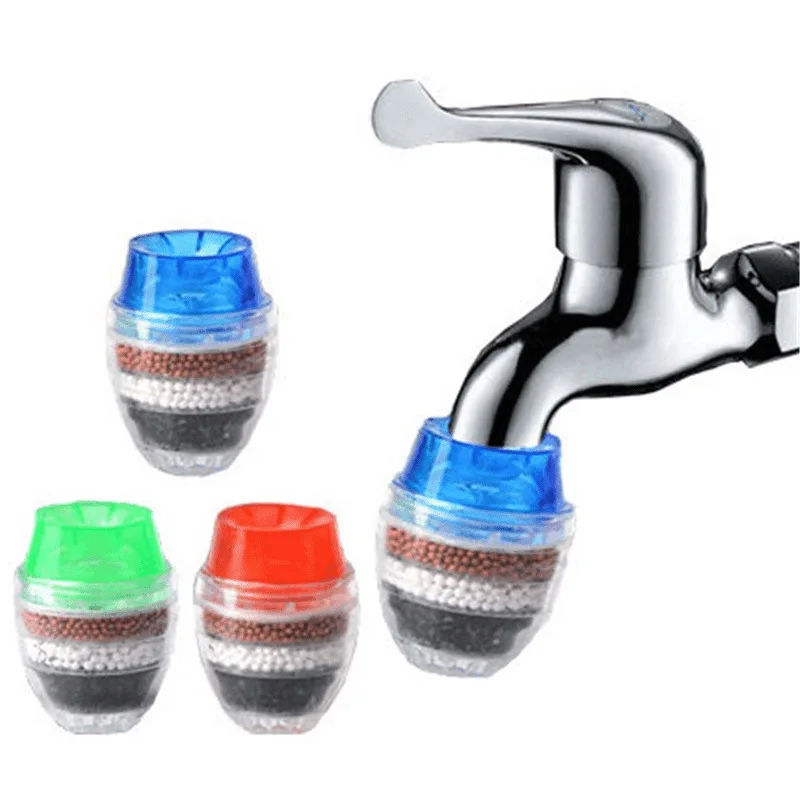 Faucet Filter, Tap Water Filter, Household Activated Carbon Filter Removes Chlorine Odor for Safe Clean Drinking Water