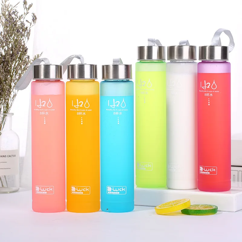 My 280ml lemon Sport H2o Gym For Women Water Bottles Portable Summer Outdoor Sports Unbreakable Transparent Plastic kids Bottle