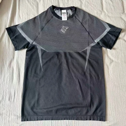 Imagen 2 del producto Camiseta Deportiva Elástica de Color Sólido para Hombre, Ajustada, de Secado Rápido, para Fitness, Running, Entrenamiento, Deportes y Gimnasio