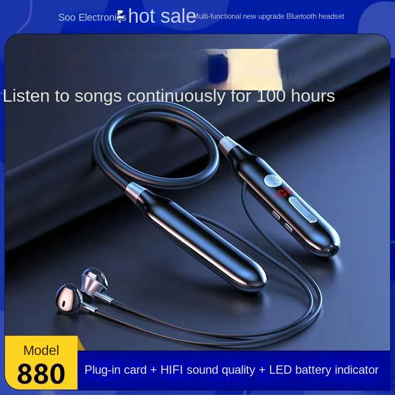 

S880 New High-Quality Bluetooth Headset Wireless Binaural Halter Sports Bluetooth Headset Ultra-Long Life Battery