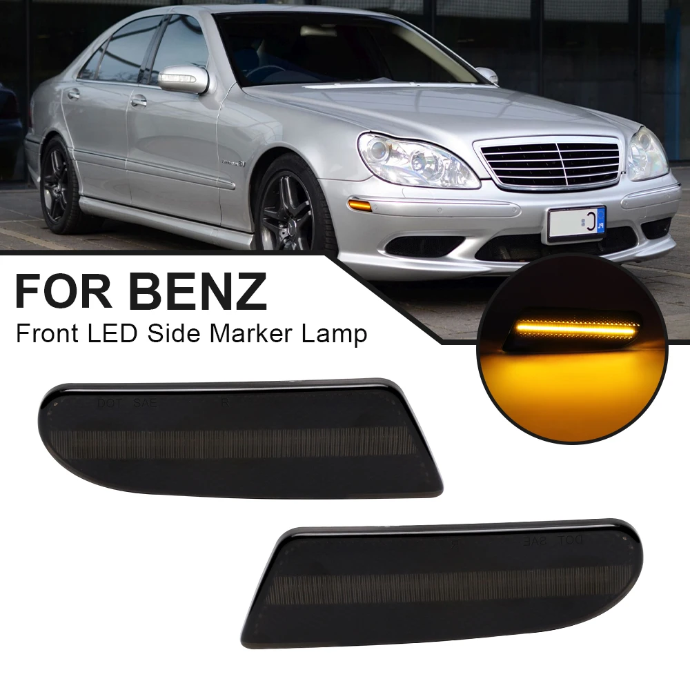 

Front LED Side Marker Light For Benz S-Class W220 2000 2001 2002 2003 2004 2005 2006 Indicator Turn Signal Blinker Lamp