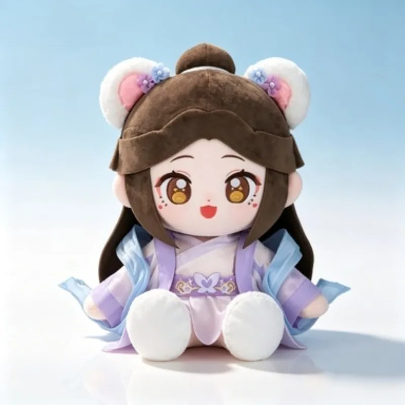 Hot 40cm Xie Ling Ancient Style Hanfu Cotton Doll Cute Bear Ear Girl Plush Toy Soft Stuffed Figure Doll Gift for Girls