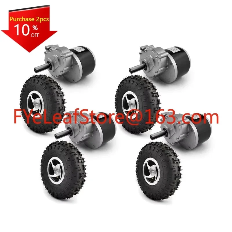 24V 1000W 4WD Electric Four Drive Kit 4.10-4 Off Road Tire 10 Inch Wheel Set For DIY Electrical 4X4 Lawnmower Barrow Trolley Car