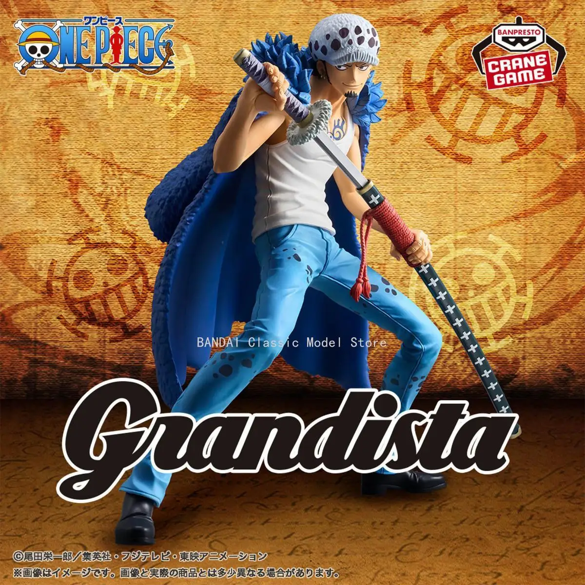 100% In Stock Original Banpresto One Piece Grandista Trafalgar D Water Law Figure Anime One Piece Model Genuine Boxed Toy