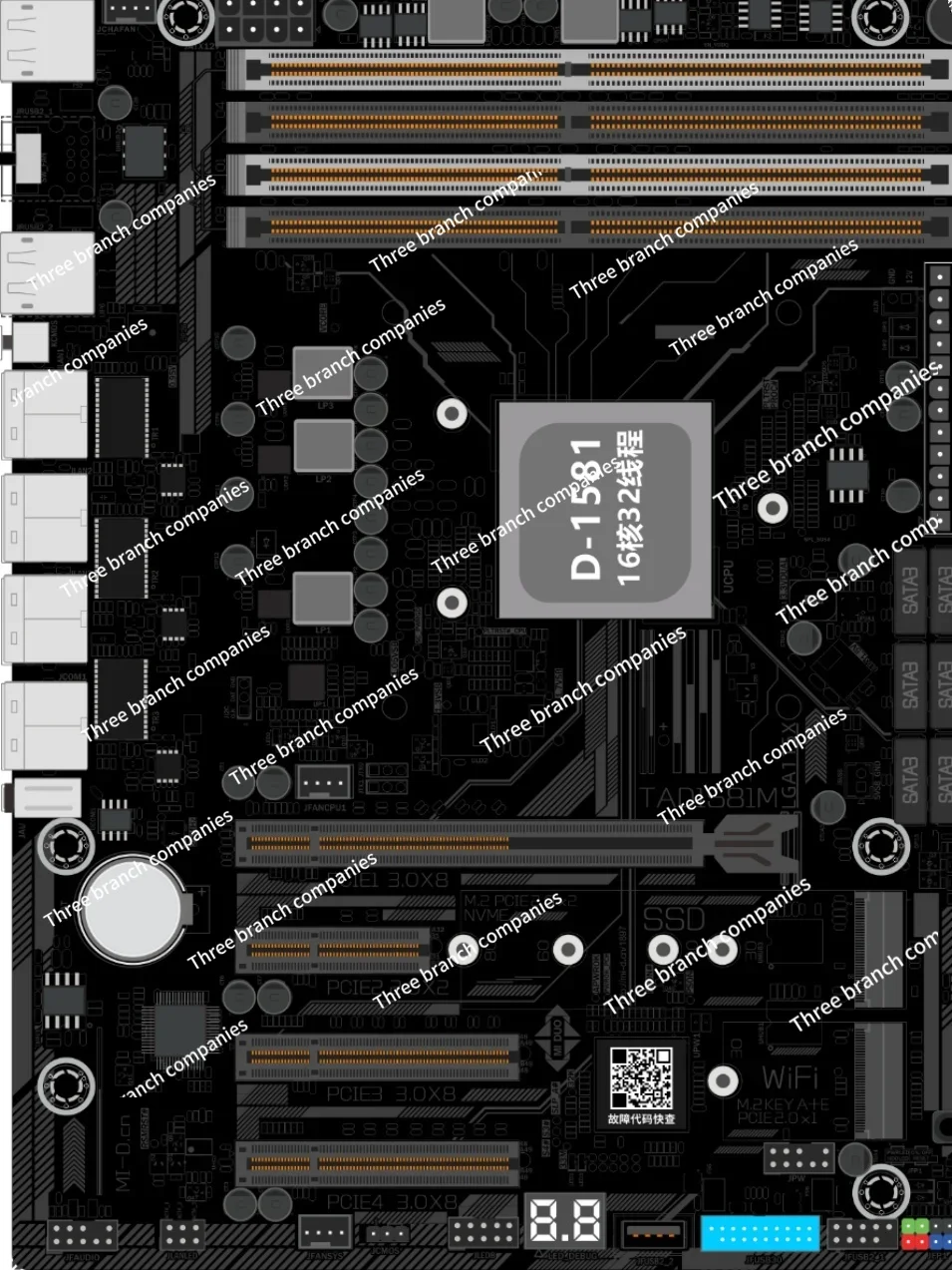 D-1581 DDR4 3 2.5G NAS Server Mainboard