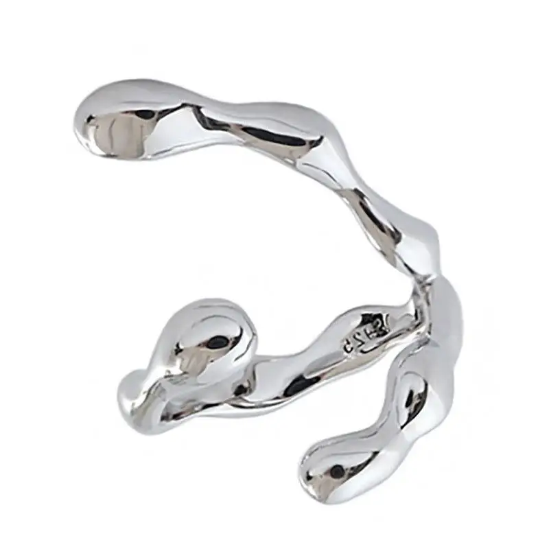 Women's 925 Sterling Silver Geometric Pearl Ring, Elegant Gift