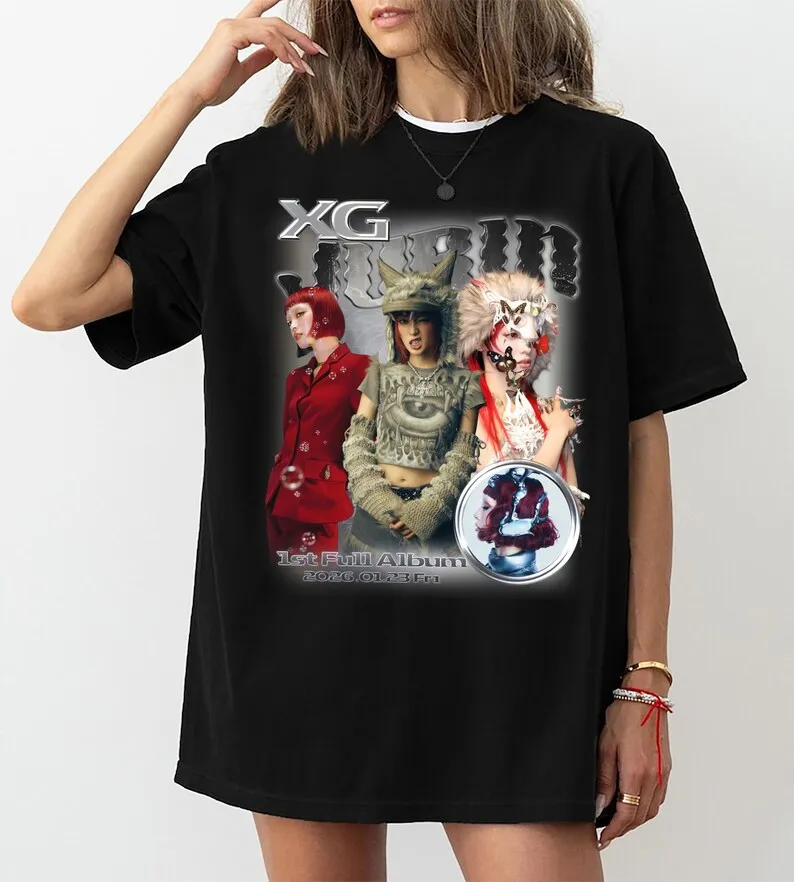 Harajuku الهيب هوب تي إي K البوب مجموعة XG طباعة قصيرة الأكمام Y2K تي شيرت تقليدي عادية فضفاض الرياضة فضفاض الشارع ارتداء مروحة هدية للجنسين #1