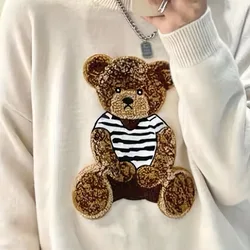 1 PC Cute Bear Patch peluche ricamato distintivo abbigliamento Backpacking giacca accessori per cucire fai da te stile personalizzato