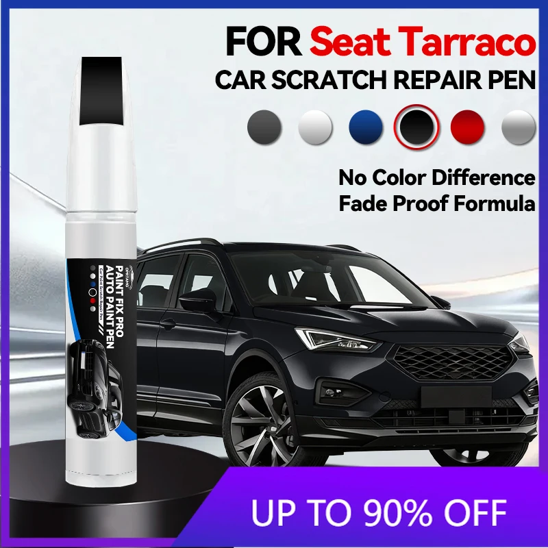 

Карандаш для подкраски Seat Tarraco 1990-2026, средство для ремонта краски, удаления царапин, аксессуары для авто, черный, белый