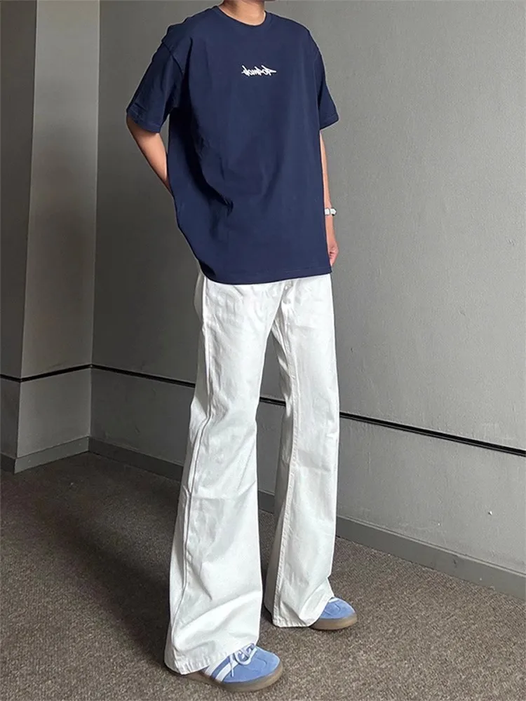 

Джинсы Cleanfit White Knife для мужчин, летние, тонкие, в американском стиле High Street, прямые, зауженные, расклешенные, повседневные, свободного кроя