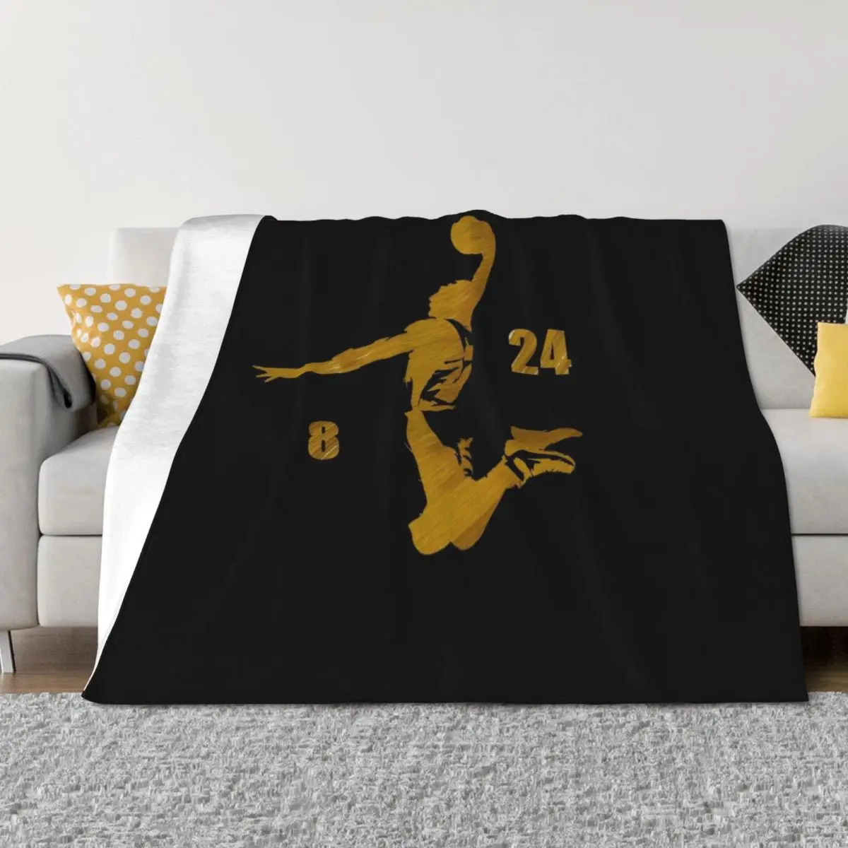 

Number 8 and 24 Basketball Sport Memorial Throw Blanket Thermals For Travel Cute cosplay anime Bed linens Blankets