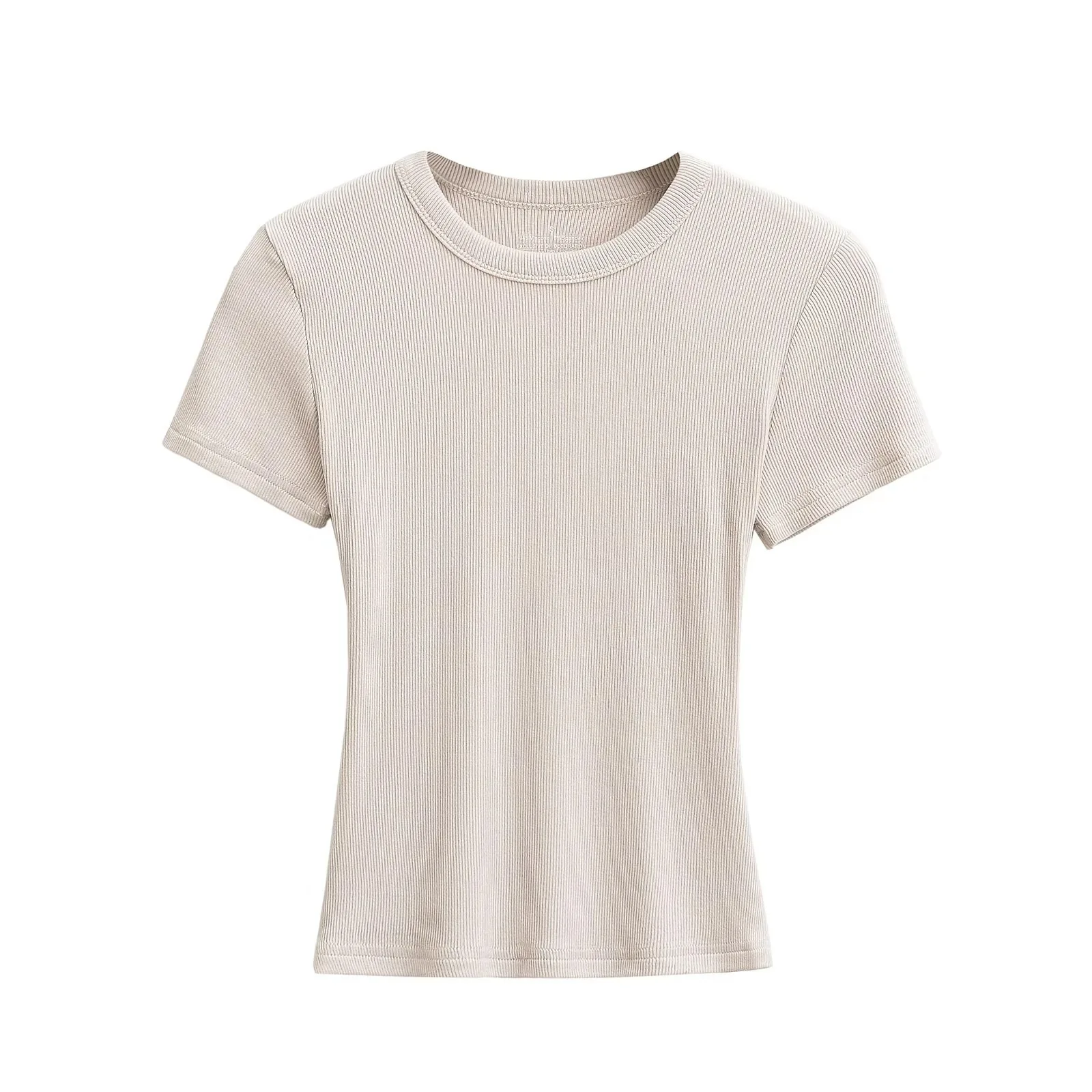 

Women Short Sleeve Base Layer 2025 Summer New Women's Slim Fit T Shirt Soft Stretchy Fabric Waist Cinching Slimming Crop Top