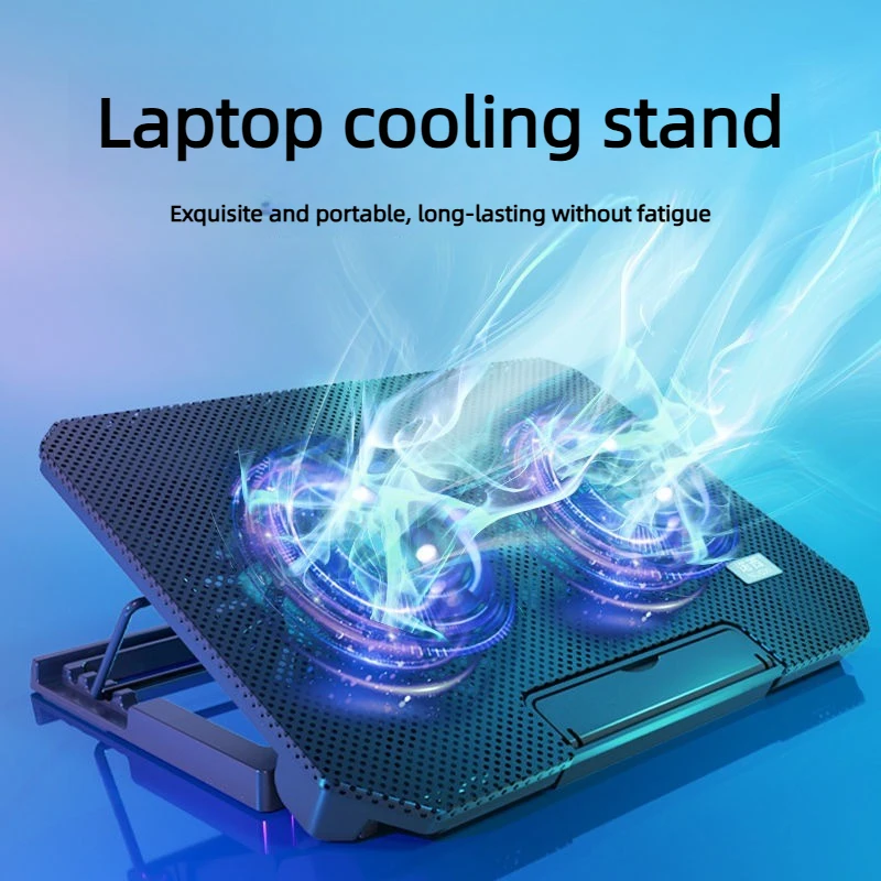 Laptop cooling pad,suitable for 12-17 inch laptop cooler lifting bracket folding silent air-cooled desktop computer cooling base — Laptop