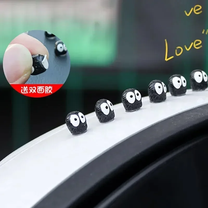 5/10/20PCS Cute Funny Black Elf Car Interior Decoration kawaii Auto Center Console Rearview Mirror Ornaments For Car Accessories
