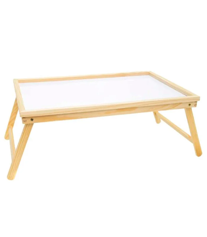 Folding wooden bed tray 50x30x23 cm breakfast table with folding legs