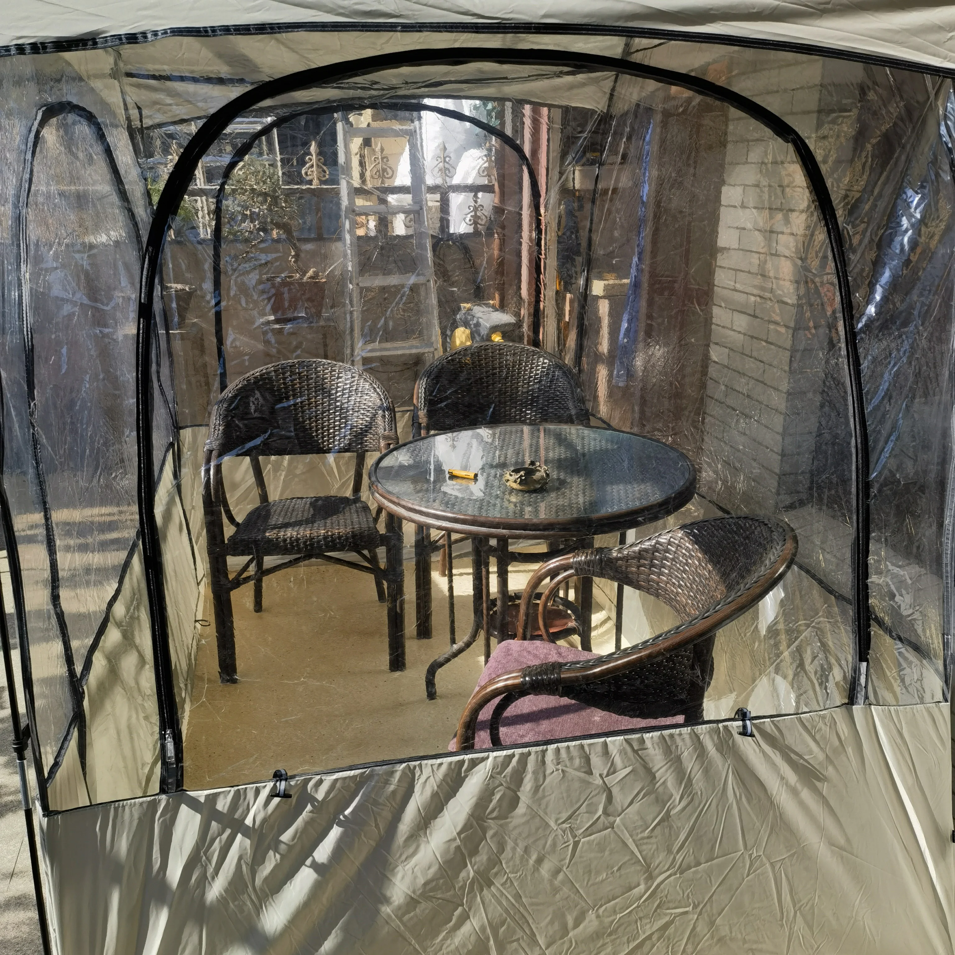 PVC Sports Tent, Instant Weatherproof Pod, Scratch-Resistant PVC Tent, Bubble Tent, Clear Tent, Sport Pod with Extra Top Cover