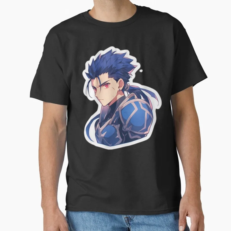 

Cu Culainn fate zero Manga video game Cute Anime t shirt for men 100% cotton Large size tops S-6XLmens clothing