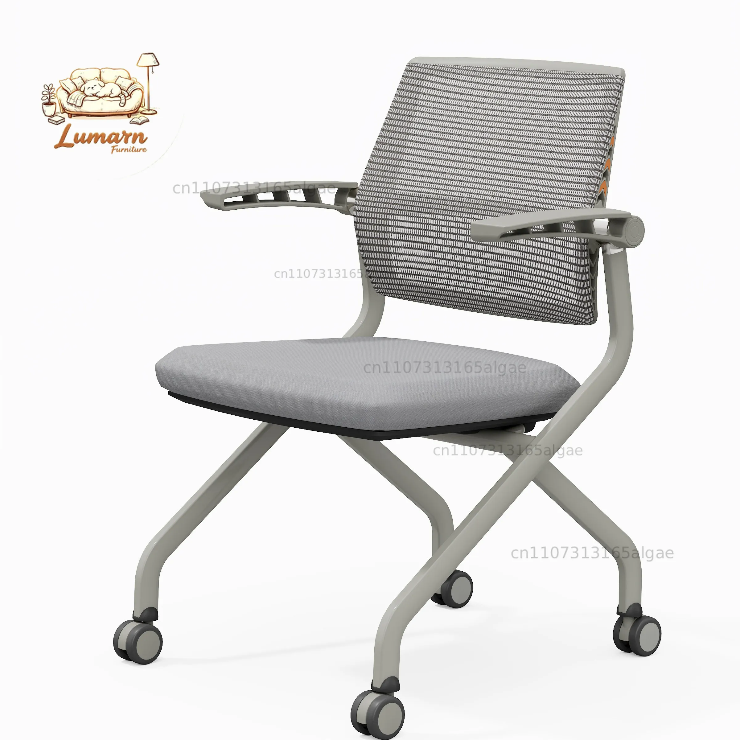 Peking University same foldable comfortable training chair with table board conference chair with tablet home staff compu