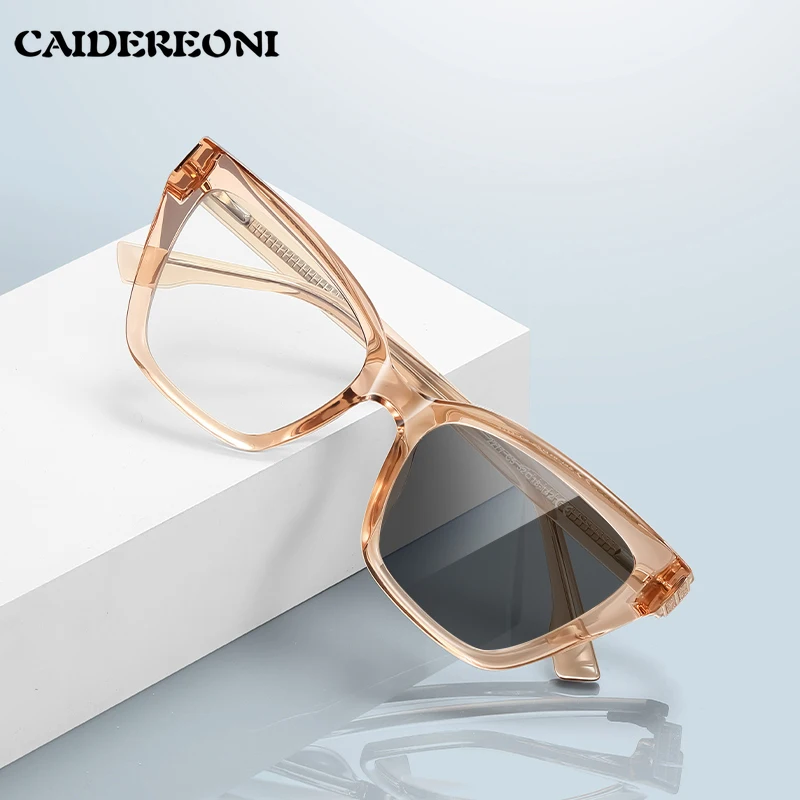 

CAIDERONI новые очки для чтения «кошачий глаз» с защитой от синего света, женские настраиваемые фотохромные линзы по рецепту PFD2277 для близорукости