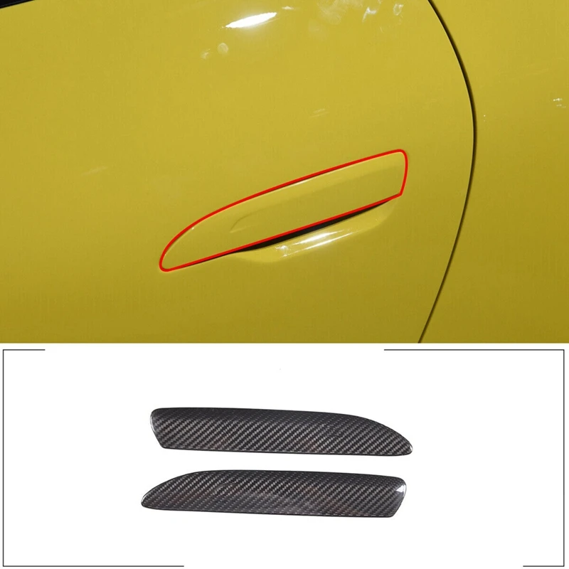 

For Porsche 911 2019-2022 Dry Carbon Fiber Car Exterior Door Handle Cover Trim Decorate Accessories ,2PCS